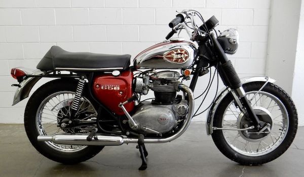 1969 BSA Lightning parked outdoors
