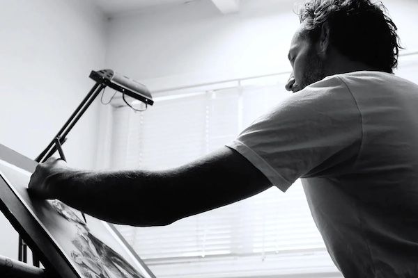 artist andrew petterson at work