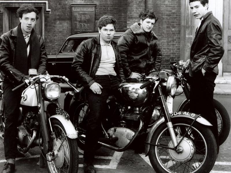 3 men on their cafe moto racer motorcycles